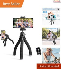 Compact Aluminum Phone Tripod with Wireless Remote - Perfect for Video  Selfies