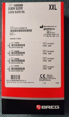 Brand New - Breg Essential Elbow Sleeve - XXL - 12''   13'' (30 33 cm) #10096