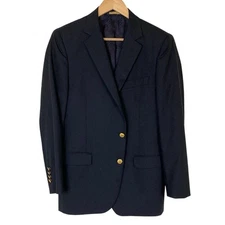 Brooks Brothers Loro Piana Italy 1818 Fitzgerald Navy Blazer w/Gold Buttons 40R