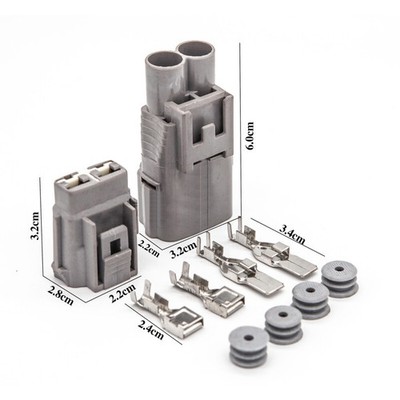 2.5mm² ~ 4mm² 2 Polig Kabelverbinder Stecker Steckverbinder Kit Wasserdicht Auto