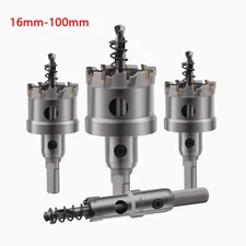 16mm-100mm HSS Hole Saw Drill Bit Carbide Tip Cutter Alloy Tool Stainless Steel