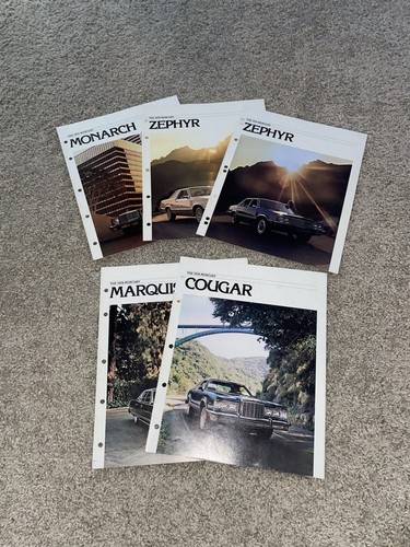Vintage 1978 Mercury New Car Brochures Lot of 5
