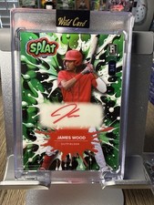 James Wood Auto /4 Wild Card SPLAT 🔥 Rookie RC SSP Nationals Top Prospect 🔥