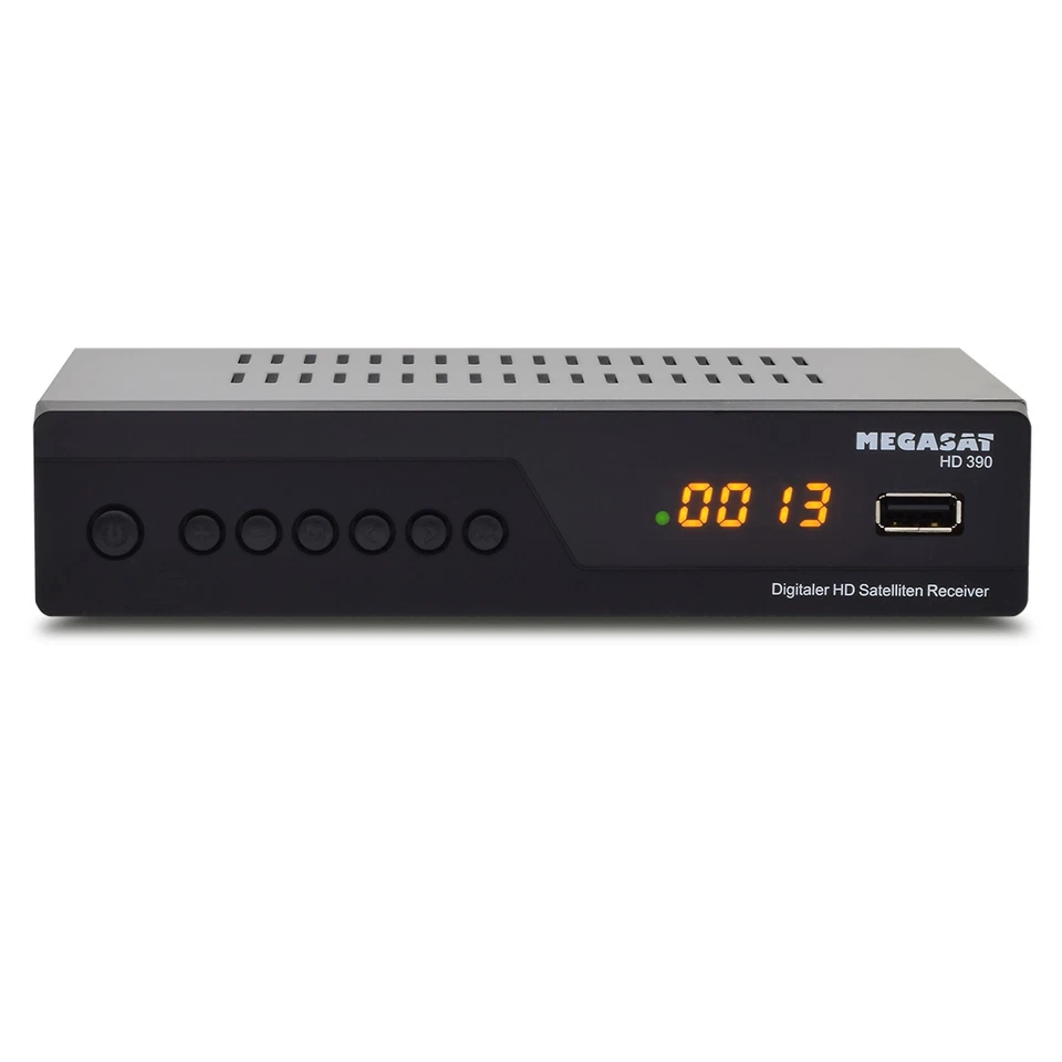 Full HDTV HD MEGASAT Digital SAT Receiver HD 390 USB HD390 TV DVB-S2 +HDMI Kabel - Bild 2 von 4