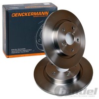 2X Denckermann Bremsscheiben 290Mm Voll Hinten Passend FüR Toyota Avensis
