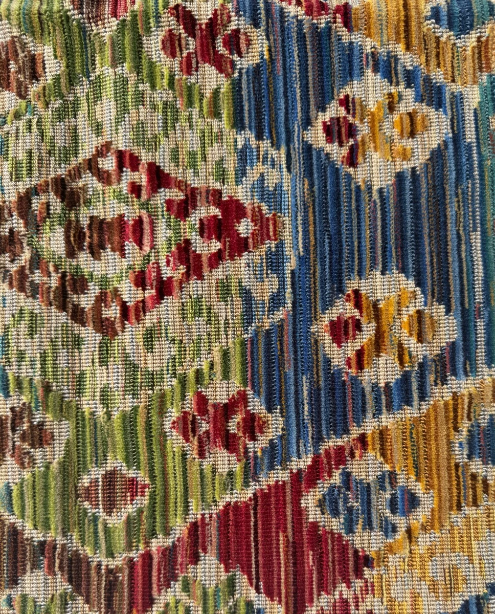 Lee JofaBisti Velvet Multi Designer Fabric Remnant 24"x24"