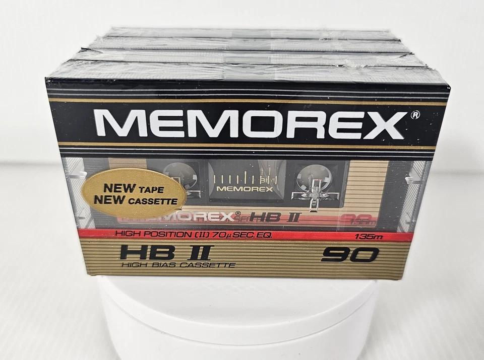 Paquete de 4 cintas de casete de audio Memorex HB II, 90 de alto sesgo, NUEVO SELLADO Foto 2 de 4