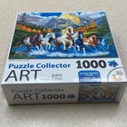 Puzzle Collector Art 1000 Pcs. Puzzle Wild Run Horses Mountains Water John Crisp