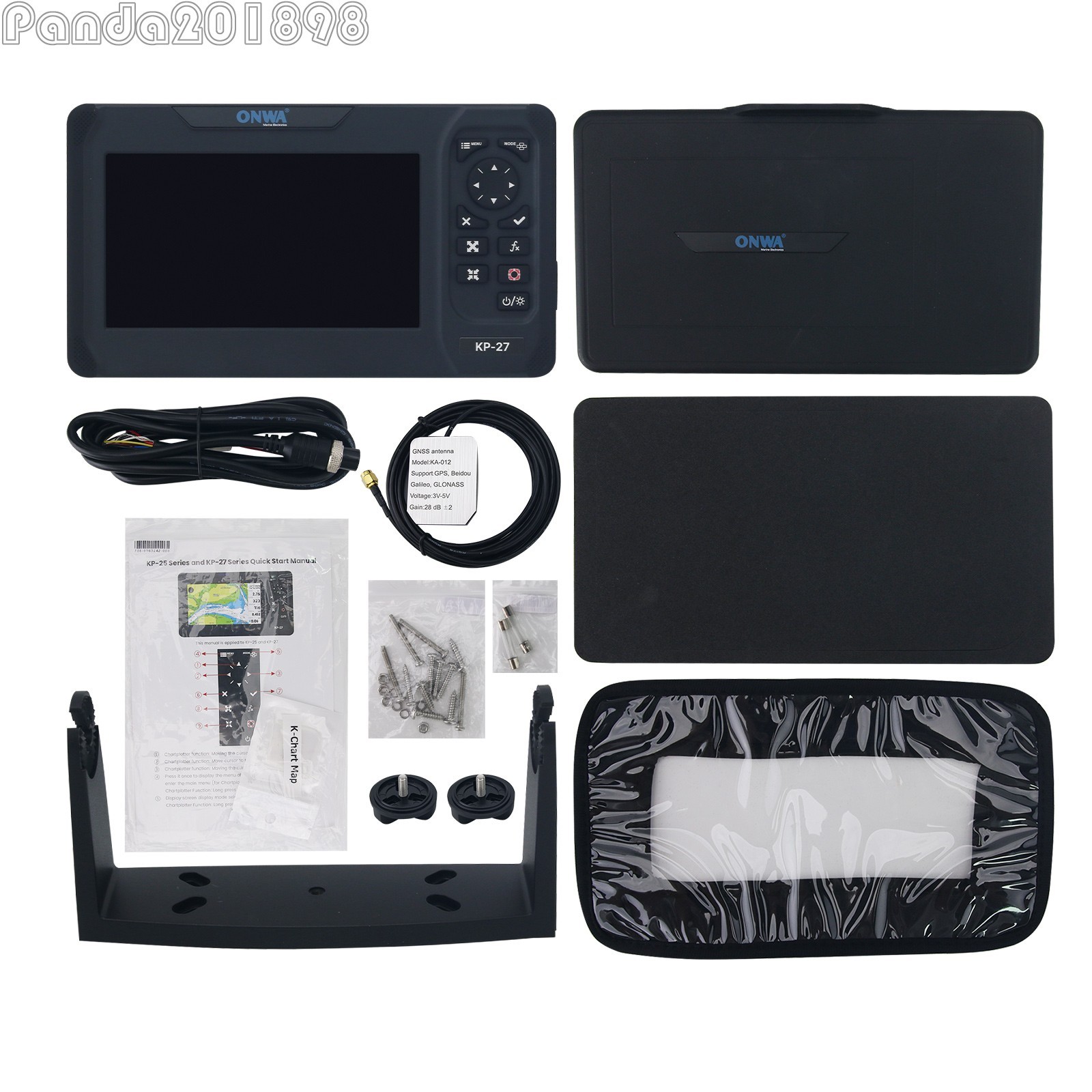 ONWA KP-27A 7" 800x480 GPS Chart Plotter w/ Antenna & Class B+ AIS Transponder