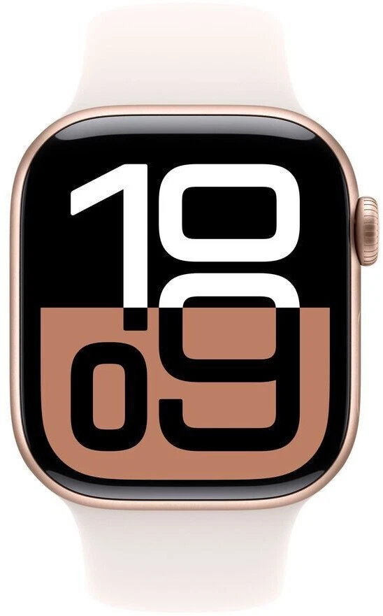 Apple Watch 10 GPS Alu Rosegold 42mm A2997 White Silicon Band, NEU Sonstige - Bild 2 von 2