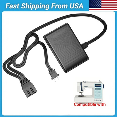 #ad #ad 110V Foot Control Pedal Power For Euro Pro Sewing 50 375 534DX 605D 6130 EP380 $23.98