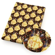 Disney Beauty  The Beast 100 Cotton Fabric by the Meter   Belle Yellow Dress