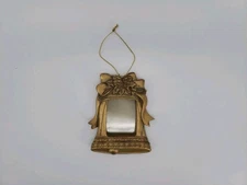 Gold Resin Bell Picture Frame Christmas Ornament