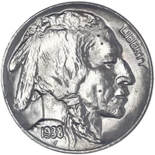 1938 D Buffalo Nickel BU US Coin See Pics H960
