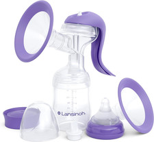 Manual Breast Pump, Hand Pump with Comfortable Flange, Includes 5Oz Baby Bottle