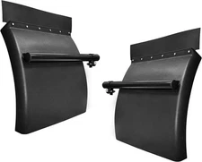 Quarter Fenders For Semi Truck 24x24 Freightliner Kenworth Peterbilt Set Black