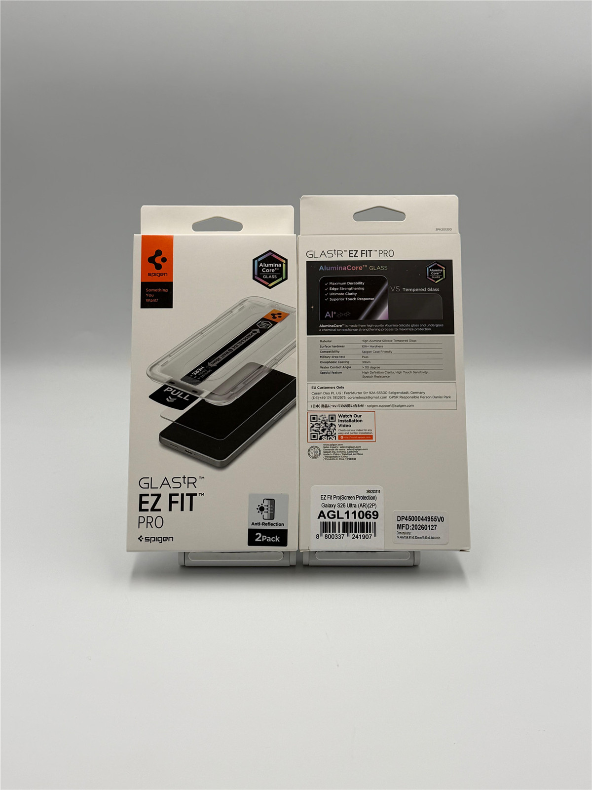 Spigen GlastrEZ FitPro AntiReflection Screen Protector 2 Pack for GalaxyS26Ultra