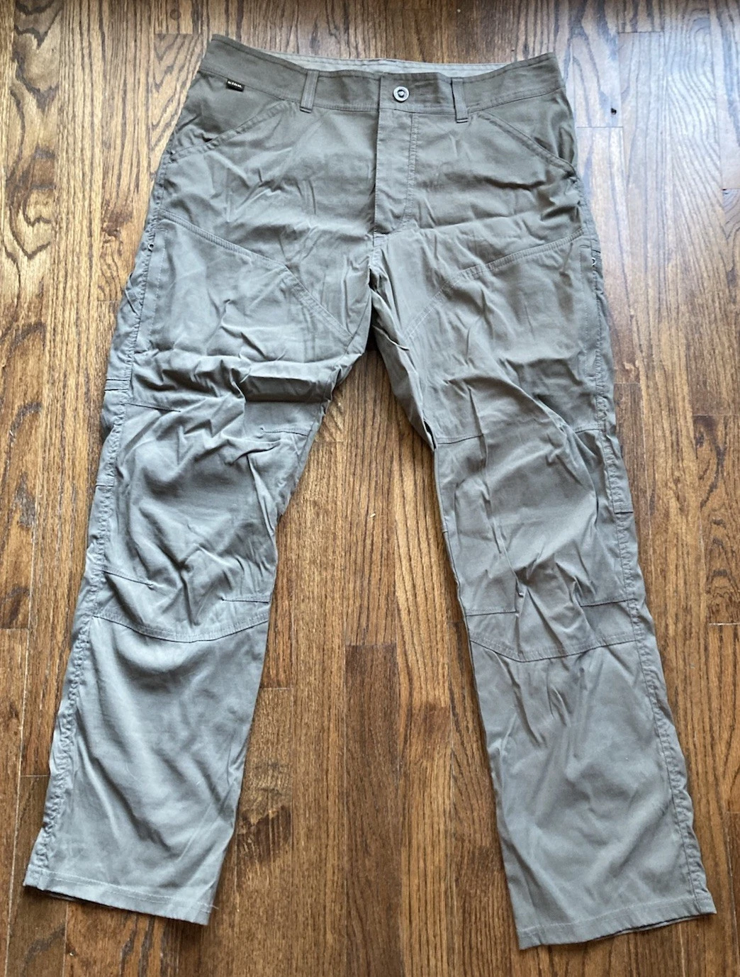 Kuhl Renegade Pants Mens Size 34x30 Gray Cargo Hiking Pants Lightweight Stretch