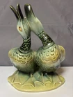Vtg. 950s MCM Hull Pottery Double Duck Planter Ceramic Green Glaze USA 95 READ