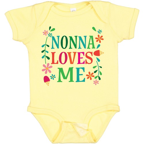Inktastic Nonna Loves Me Enkelin Baby Body Mädchen Enkel Kinder Bekleidung Hws - Bild 1 von 11