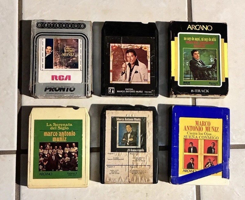 Marco Antonio Muniz 8 Track Cartridge Tape Lot - Rafael Hernandez, Serenata