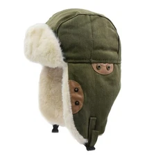 Sandy Ting Ushanka Trapper Hat for Women Men with Faux Fur Outdoor Winter
