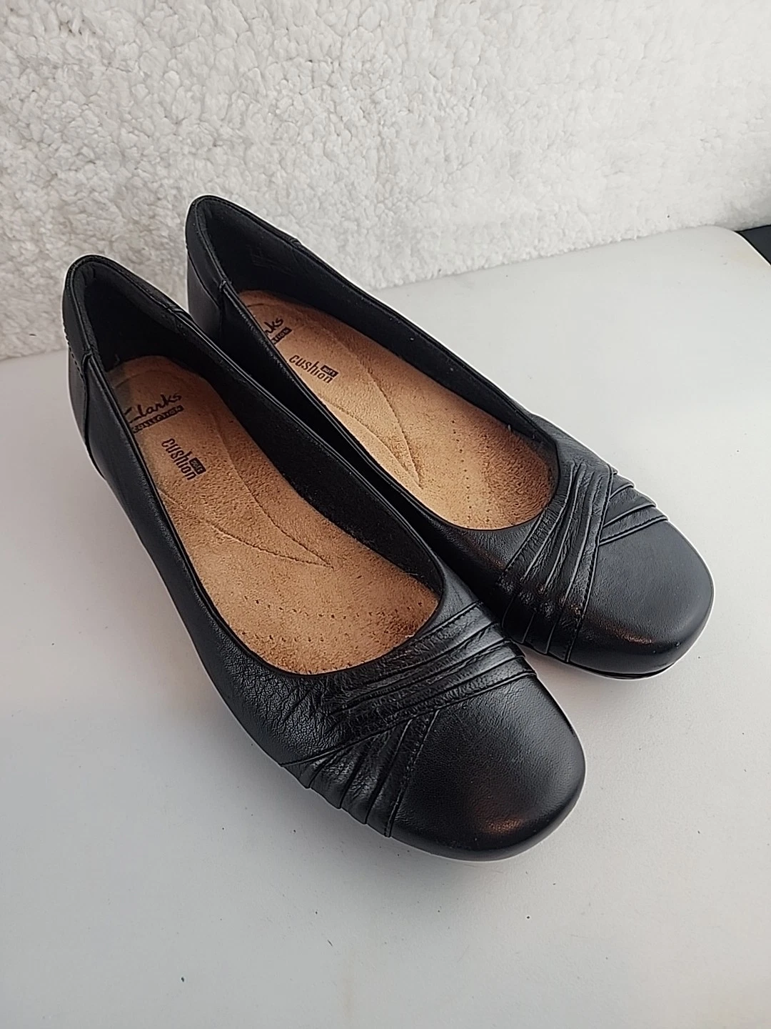 Mocassini ballerine CLARKS Collection in pelle nera da donna taglia 9M stile