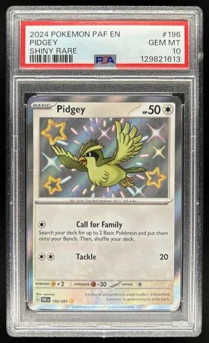 2024 Pokemon Paldean Fates Pidgey #196/091 PSA 10 GEM MINT