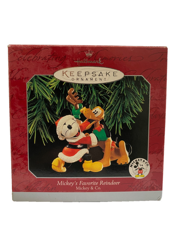 Hallmark 1998 Mickey & Co. Mickey's Favorite Reindeer Christmas Ornament 1998