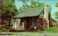 Vintage Old Matt's Cabin Postcard Shepherd of the Hills Missouri