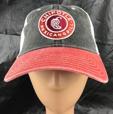 Chipotle Hat Trucker Mesh SnapBack Cap America i3027 Black Red Stone NWT
