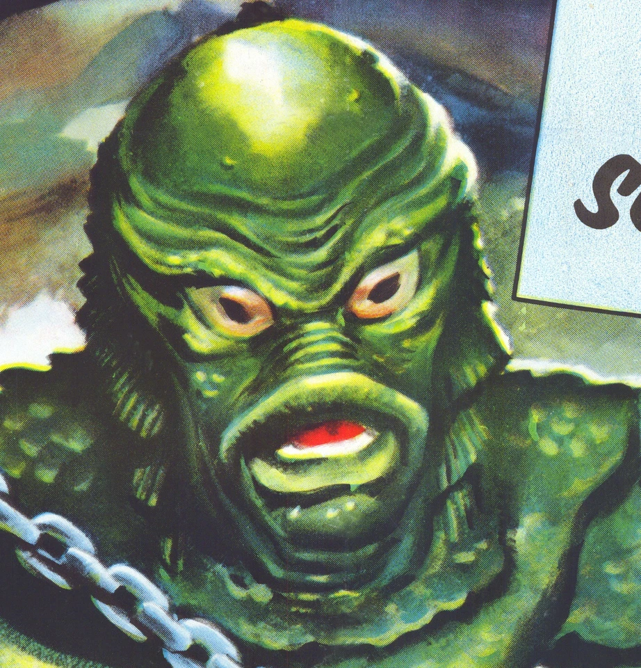 REVENGE OF THE CREATURE (1955) 41"x79" - raro!  ENORME pôster de filme de ficção científica/horror! - Imagem 3 de 4