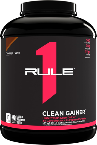 Rule One R1 Clean Gainer - 30G Protein, 560 Cal, 90G Carbs, Choc Fudge, 15 Servi - Picture 9 of 12
