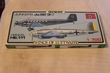 1/700 Scale Sky Wave Models, Heinkel HE-111 & Junkers JU.52/3M BN Open box SW250