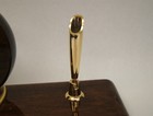 Seth Thomas Rosewood Desk Clock w/Pen Holder Jesus Fish Working B6377 — photo 3