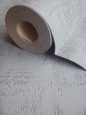 Grey Wallpaper - Thick Textured - Heavy Duty - Blown Vinyl - 51163409  Paintable