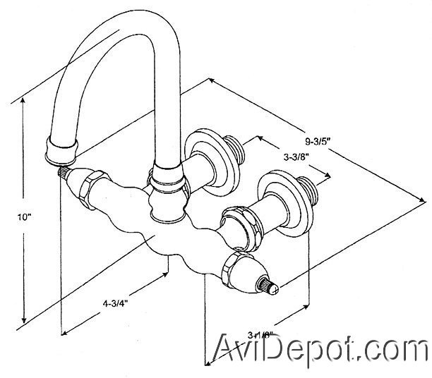 Elizabethan Classics 2-Handle Claw Foot Tub Faucet without Hand Shower in Satin Populair klassiek, klassiek