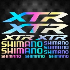 XTR SHIMANO KIT Holographic Vinyl Decal Stickers Sheet Bike Cycling Bicycle