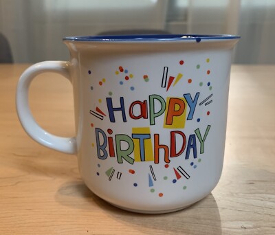 Happy Birthday Coffee Cup Mug by Burton + Burton New - Please Read | eBay