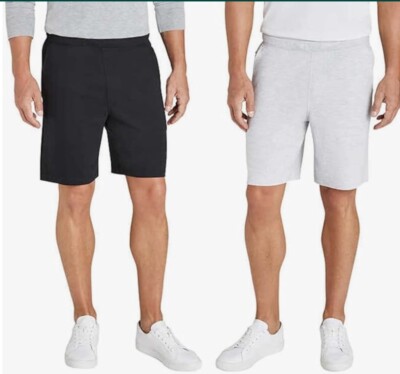 Eddie Bauer Men s Shorts Zipper Pockets 2-pack Flex Waistband  XL New In Pkg.