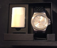Zippo Watch And Lighter With Leather Band Made In The USA Collectable