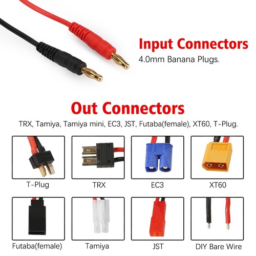 8 IN 1 RC Lipo Battery Charging Multi Charger Plug Connector Adapter Lead Cable - Picture 8 of 8