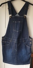 Jojo Maman Bebe Denim Dungeree maternity dress Size 8