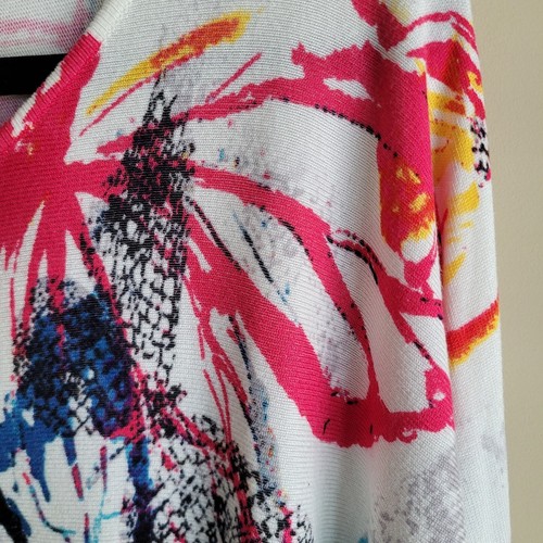 Suéter Joseph A. Mujer Talla XL Arco Iris Estampado Mariposa Dolman Mangas Artístico - Imagen 3 de 10