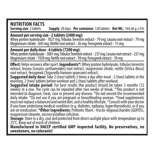 Essentielle Aminosäuren Tribulus Testosteron MMOLKE Magnesium Muskelwachstum 120 - Bild 9 von 11
