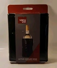 Active Cooler Wine Chiller - Reusable, Flexible Wine Bottle Cooler - Black NEW