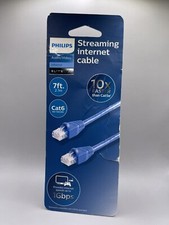 Philips Elite Cat6 Streaming Internet Cable 3ft Ethernet Blue SWN7115A