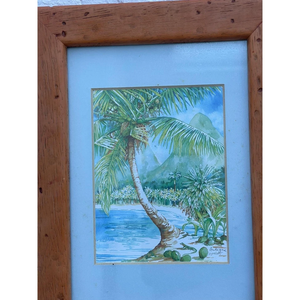 Gilly Gobinet Pintura de la Vida en Antigua Marco Decoración del Hogar 5"x7" Foto 3 de 4