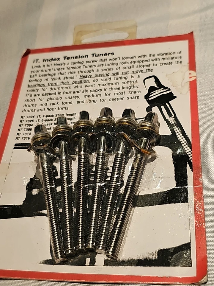 (6) VINTAGE 1960's SLINGERLAND 2" DRUM TENSION RODS TOM SNARE New sealed  - Image 2 of 4