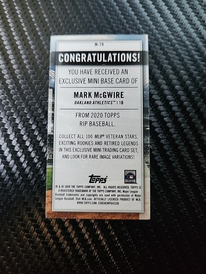 Topps Rip 2020 Topps Rip Mini Base Inner /50 Mark McGwire #M-79 | eBay